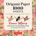 Origami Paper 1,000 Sheets Kimono Patterns 4 (10 CM): Tuttle Origami Paper: Double-Sided Origami Sheets Printed with 12 Different Designs (Instruction