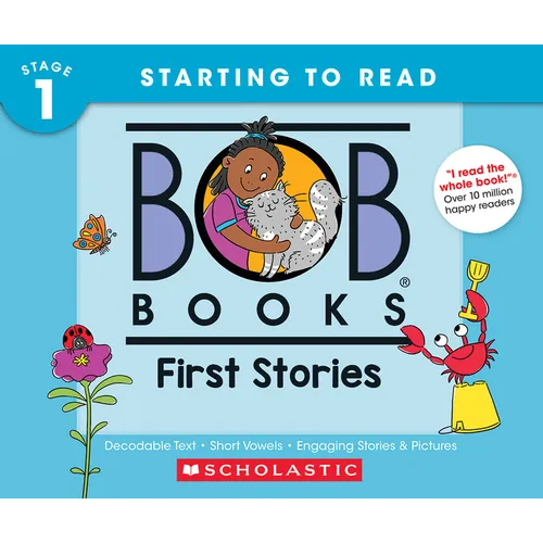 Bob Books - First Stories Hardcover Collection of 12 Stories Decodable Phonics Stories, Ages 4 and Up, Kindergarten (Stage 1: Starting to Read)